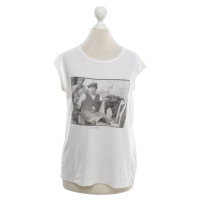 Dolce & Gabbana Cremefarbenes T-Shirt mit Print