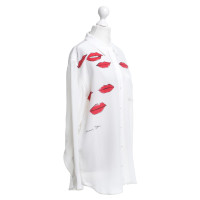 Equipment Silk blouse with lip print