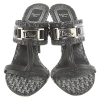 Christian Dior Sandals in grey / black