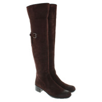 Prada Overknees / Wild leather boots in brown