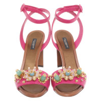 Dolce & Gabbana Sandales en Cuir en Rose/pink