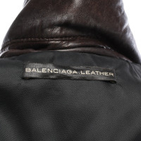 Balenciaga Jacket/Coat Leather in Brown