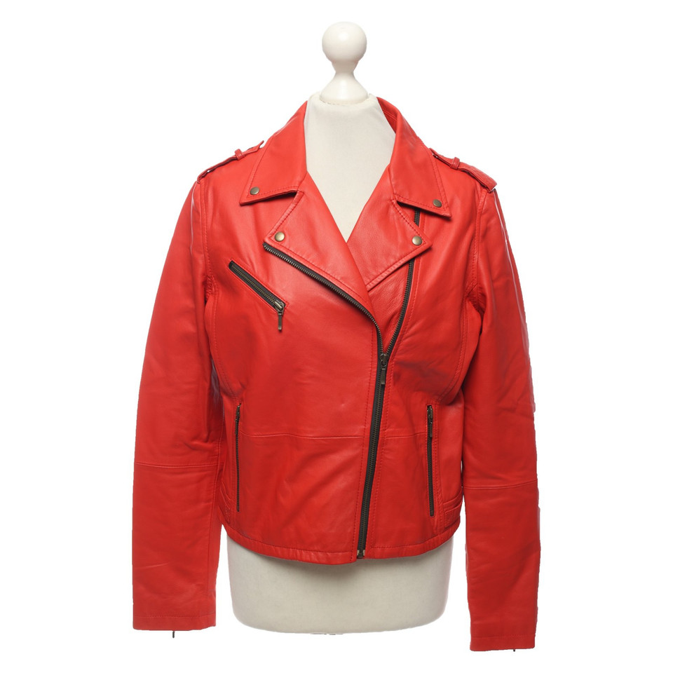 Juicy Couture Giacca/Cappotto in Pelle in Rosso