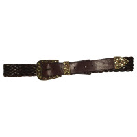 Schumacher Leather belt with rhinestone clasp