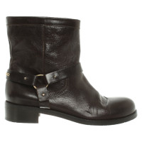 Jimmy Choo Stiefeletten aus Leder in Schwarz