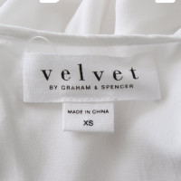 Velvet Blouse top in white