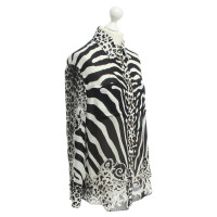 Balmain Silk blouse with animal print