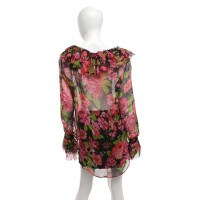 Anna Molinari Silk blouse with floral print