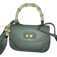 Gucci Bamboo Bag Patent leather in Khaki