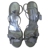 Dolce & Gabbana Silberfarbene Sandaletten