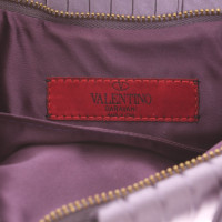 Valentino Garavani Satijnen clutch in paars