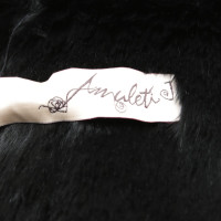 Andere merken Amuleti- leren jas in zwart
