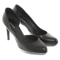 Jil Sander Lederpumps in Schwarz