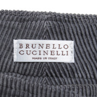 Brunello Cucinelli Cord-Hose in Grau