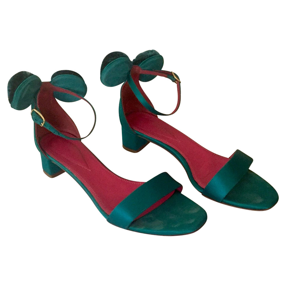 Oscar Tiye Sandals Silk in Green