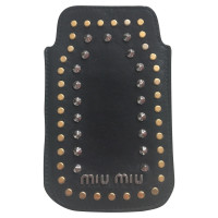 Miu Miu Accessoire aus Leder in Schwarz