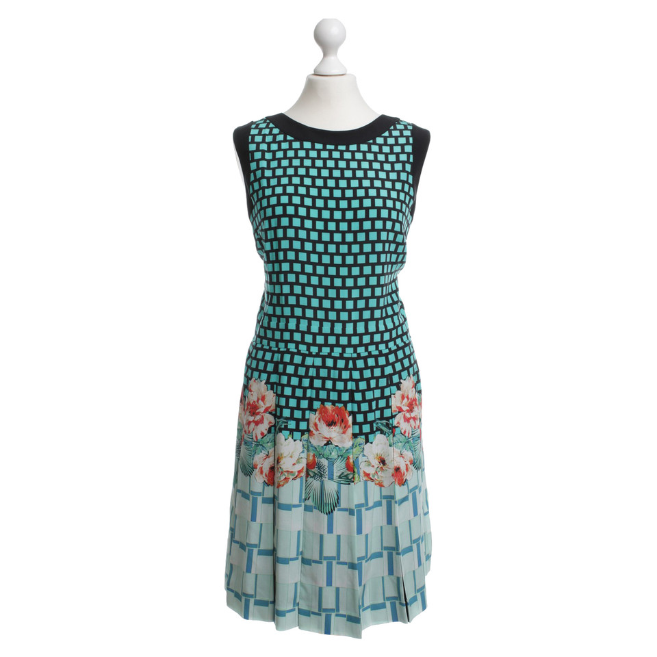 Etro zijden jurk met kleurrijke patroon