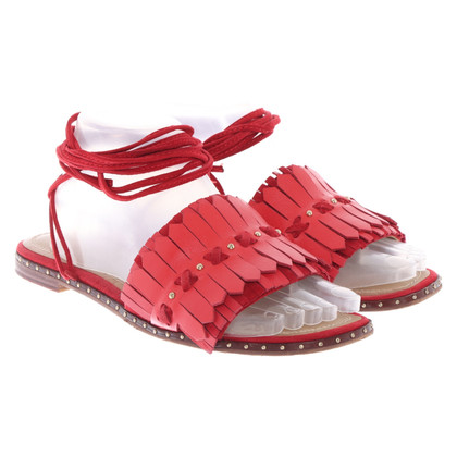 Maje Sandals Leather in Red