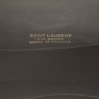 Saint Laurent Samt-Umhängetasche in Schwarz