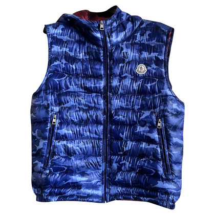 Moncler Jacke/Mantel aus Pelz in Blau