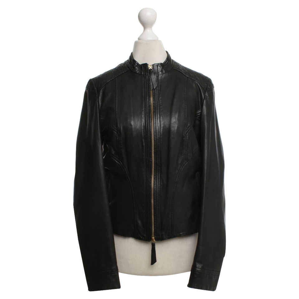 Hugo Boss Leather jacket in black