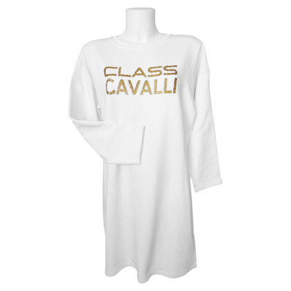 Roberto Cavalli Vestito in Cotone in Bianco