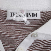 Iris Von Arnim Striped fine knit polo shirt