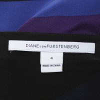 Diane Von Furstenberg Seidenkleid in Schwarz/Multicolor
