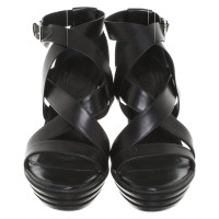 Hogan Sandals Leather in Black