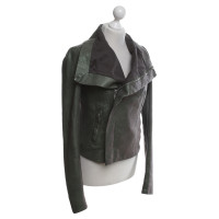 Rick Owens Leather jacket in green