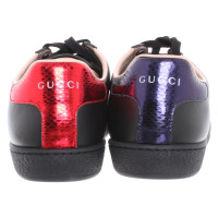 Gucci Sneakers aus Leder in Schwarz