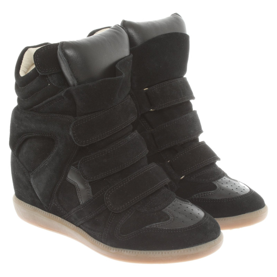 Isabel Marant Sneakers Leer in Zwart