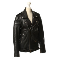 Blk Dnm Leather jacket in black