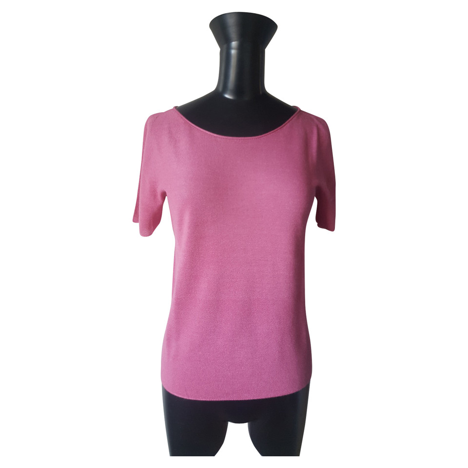 Prada Kurzarm-Pullover in Pink
