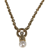 Christian Dior Chaîne avec pendentif perle