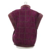 Christian Dior Leren vest in fuchsia