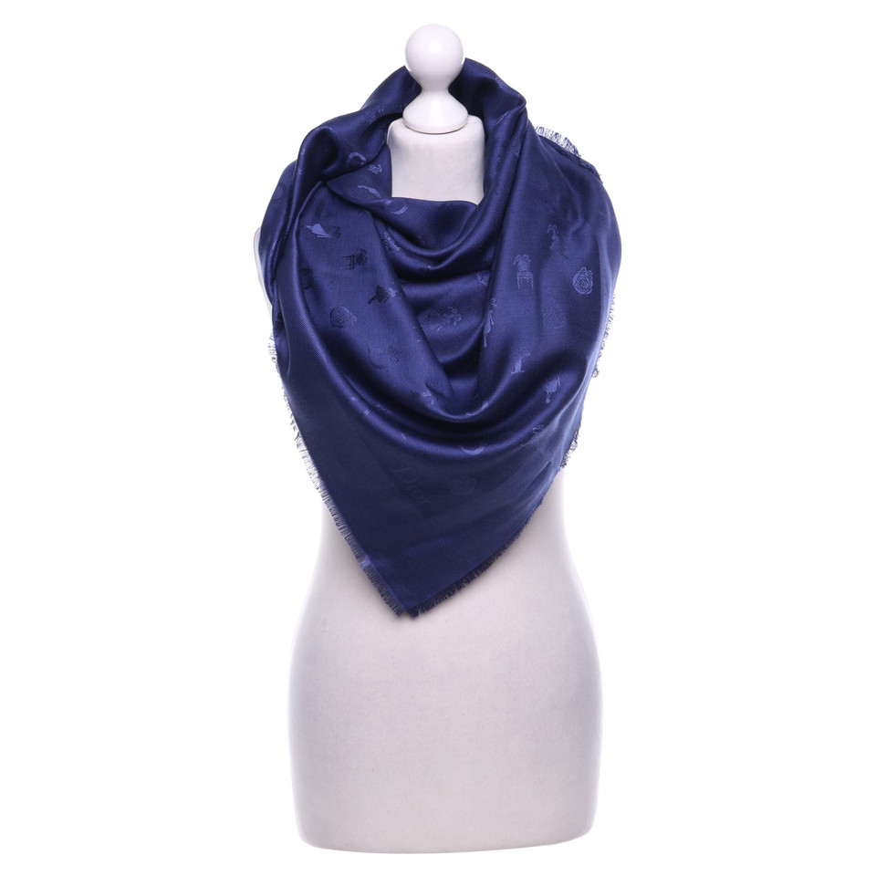 Christian Dior Silk scarf in blue