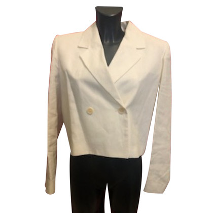 Yves Saint Laurent Jacket/Coat Linen in White