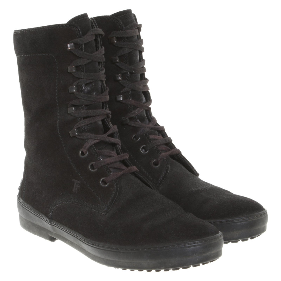 Tod's Bottines en Daim en Noir