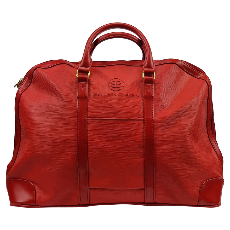 Balenciaga Travel bag Leather in Red