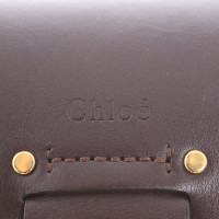 Chloé Tess Bag Small aus Leder in Bordeaux