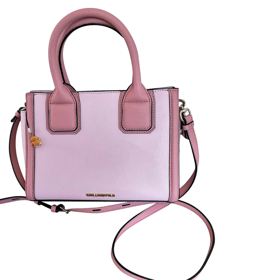 Karl Lagerfeld Shoulder bag Leather in Pink