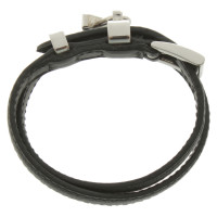 Prada Armreif/Armband aus Leder in Schwarz