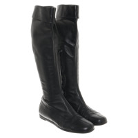 Chanel Bottes en Cuir en Noir