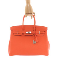 Hermès Birkin Bag 35 aus Leder in Orange