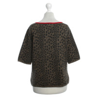 Fendi Short sleeve sweater with Leo pattern