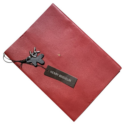 Henry Beguelin Accessoire Leer in Rood
