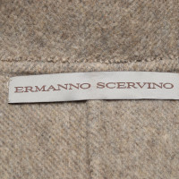Ermanno Scervino Jacke/Mantel aus Wolle in Beige