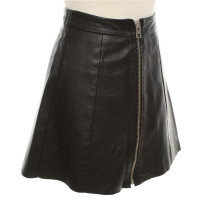 All Saints Leather skirt in black