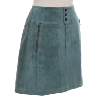Strenesse Leather skirt in turquoise